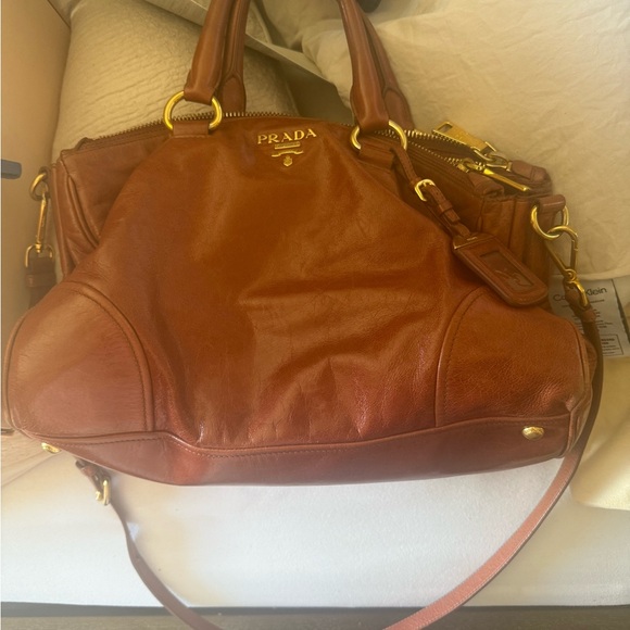 Prada Brown Leather Handbag - Picture 1 of 9